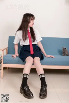 [SSA丝社]超清写真 NO.141 丹丹 JK制服黑色半膝袜肉丝穿搭示范[133P／2.09GB] 预览图