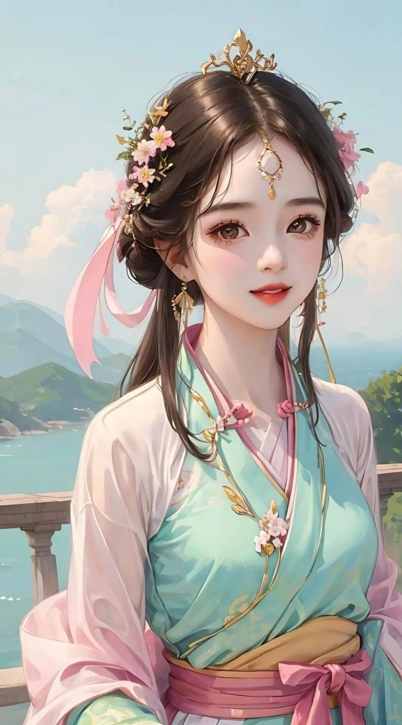 卡通|人物|美女|人像画|手机壁纸-图宝宝