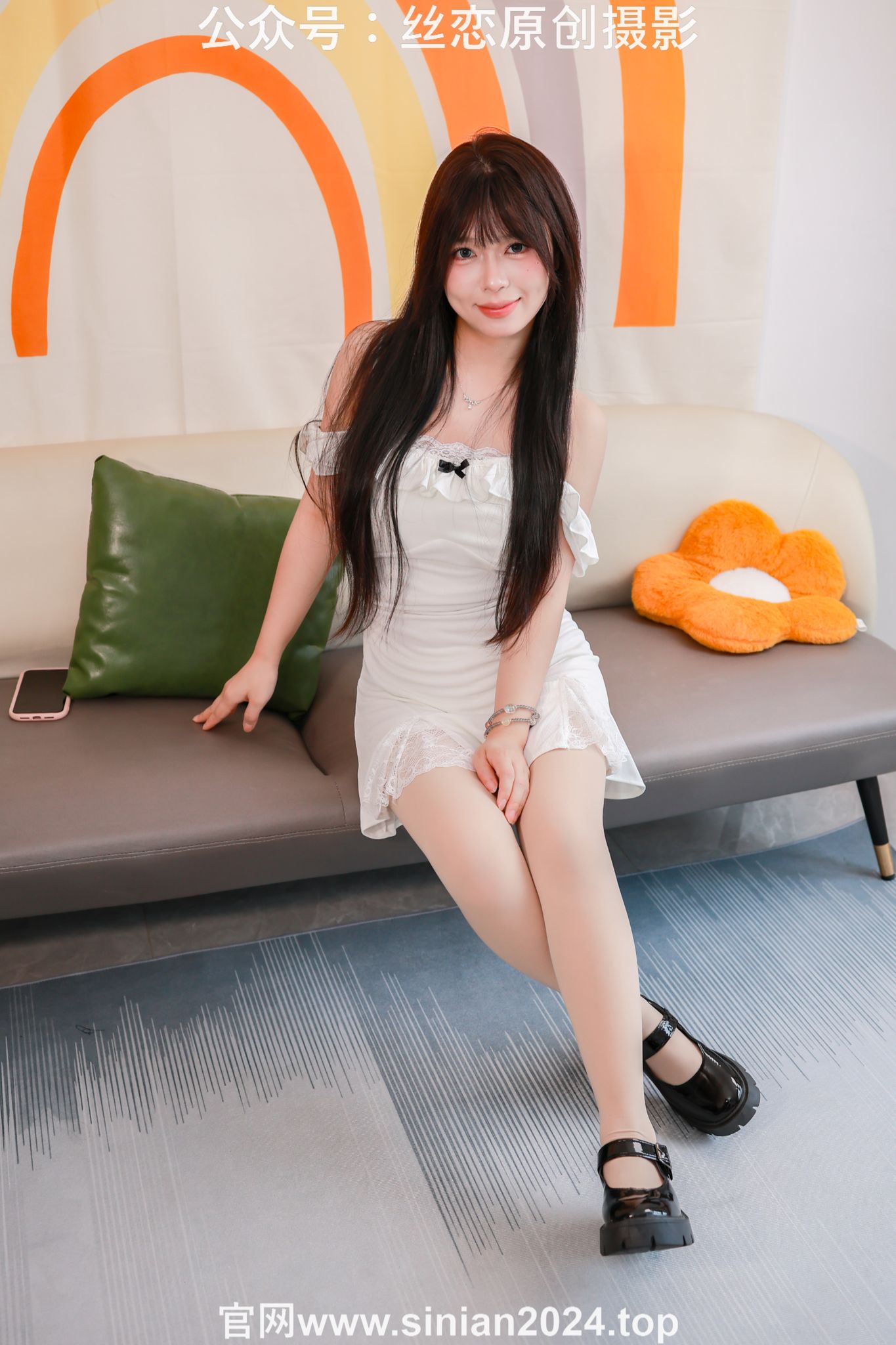 图片[1]-丝恋摄影 NO.063 泡芙-白色睡裙  厚肉丝袜 黑色玛丽珍[359P+1V／4.35GB]-图宝宝