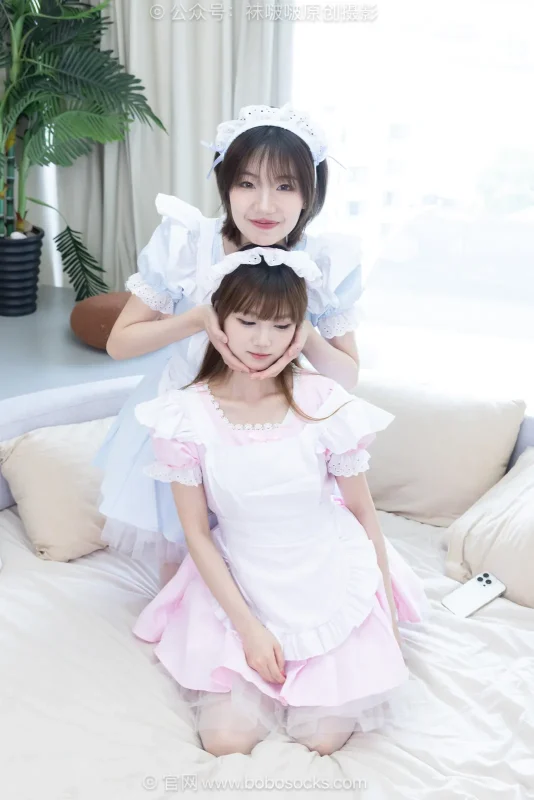 [BoBoSocks袜啵啵]NO.745 小甜豆甜甜圈-女仆装、皮鞋、薄白丝[160P+1V／5.87GB]-图宝宝