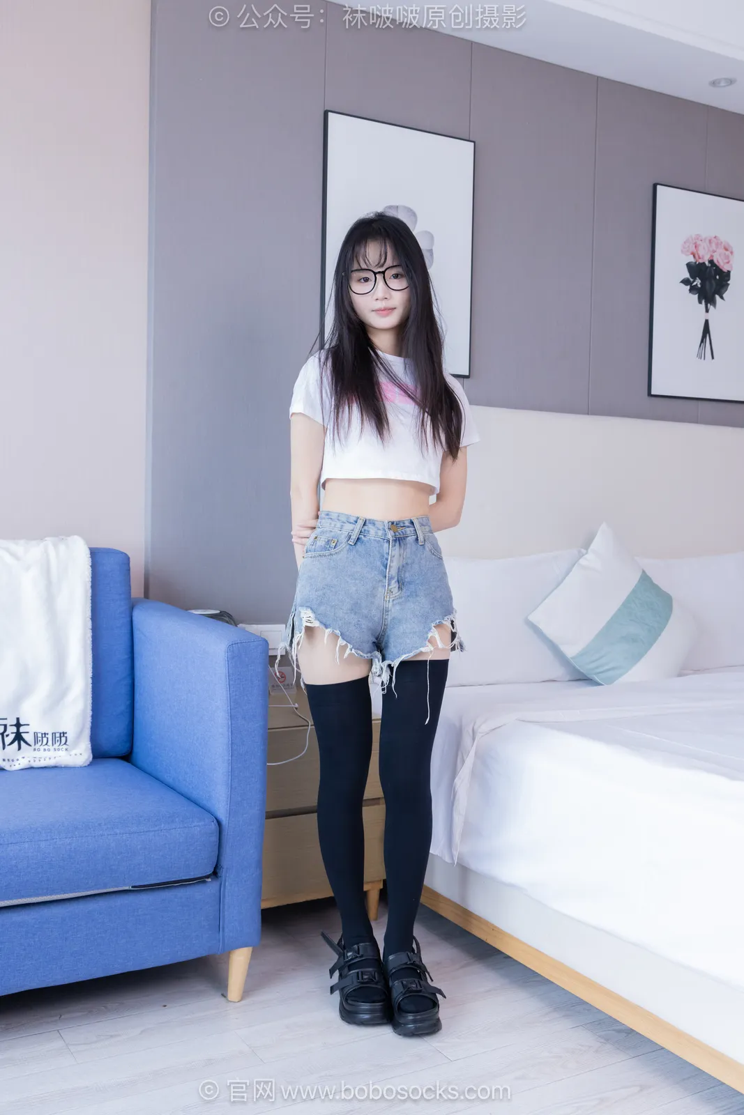 图片[1]-[BoBoSocks袜啵啵]积分限定作品 NO.052 甜甜圈-凉鞋、厚黑丝大腿袜、裸足穿鞋[157P+1V／7.63GB]-图宝宝