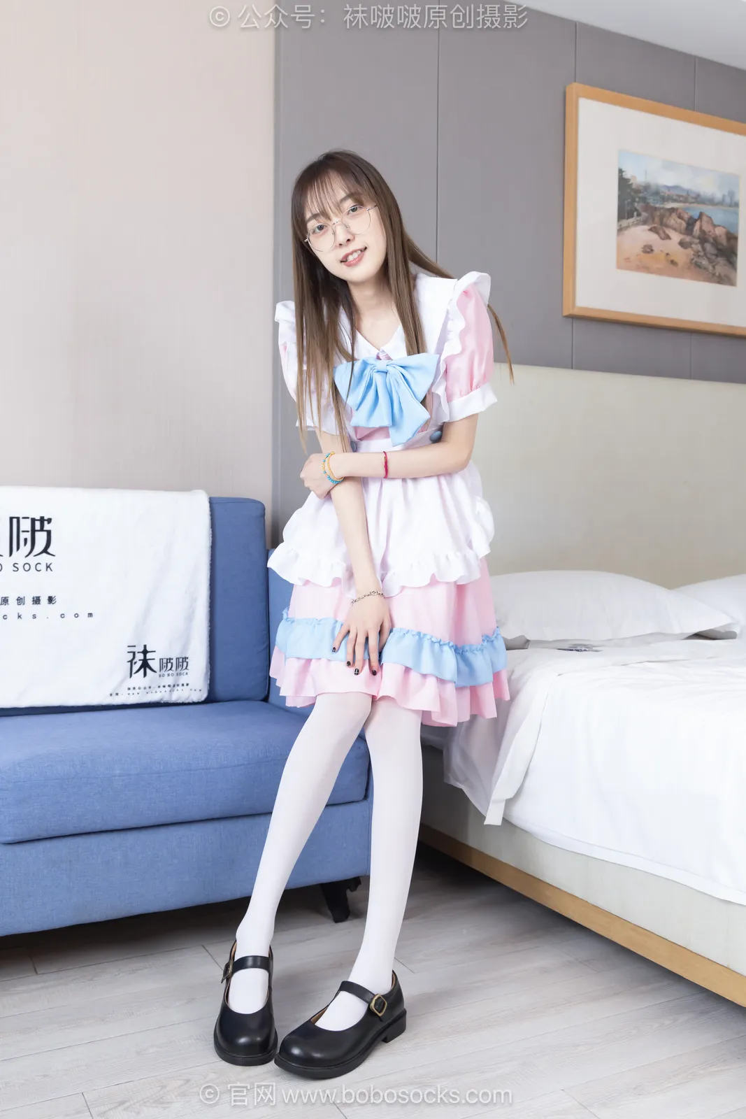 图片[2]-[BoBoSocks袜啵啵]NO.734 稚予-皮鞋、厚白丝、女仆装、挑鞋[155P+1V／6.27GB]-图宝宝