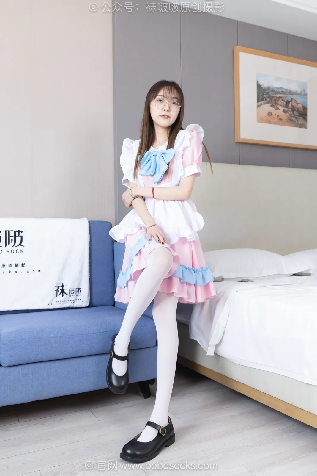 图片[3]-[BoBoSocks袜啵啵]NO.734 稚予-皮鞋、厚白丝、女仆装、挑鞋[155P+1V／6.27GB]-图宝宝