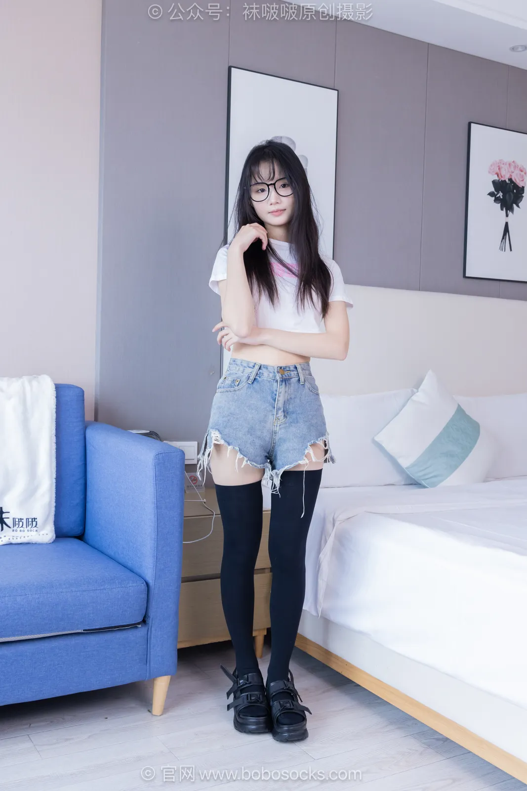 图片[3]-[BoBoSocks袜啵啵]积分限定作品 NO.052 甜甜圈-凉鞋、厚黑丝大腿袜、裸足穿鞋[157P+1V／7.63GB]-图宝宝