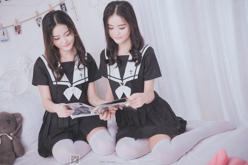 [SSA丝社]超清写真 NO.028 青青姐妹 姐妹花的JK情[85P／928MB]-图宝宝