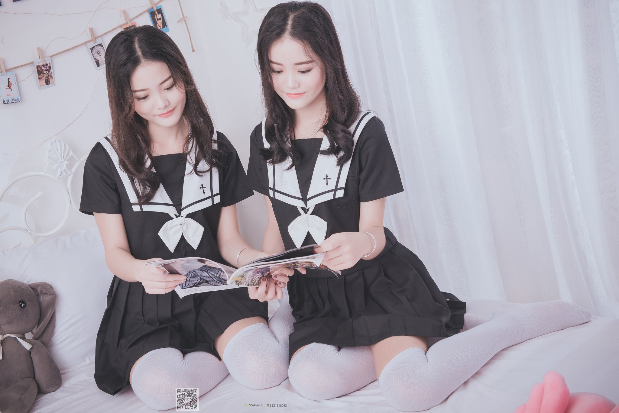 图片[1]-[SSA丝社]超清写真 NO.028 青青姐妹 姐妹花的JK情[85P／928MB]-图宝宝