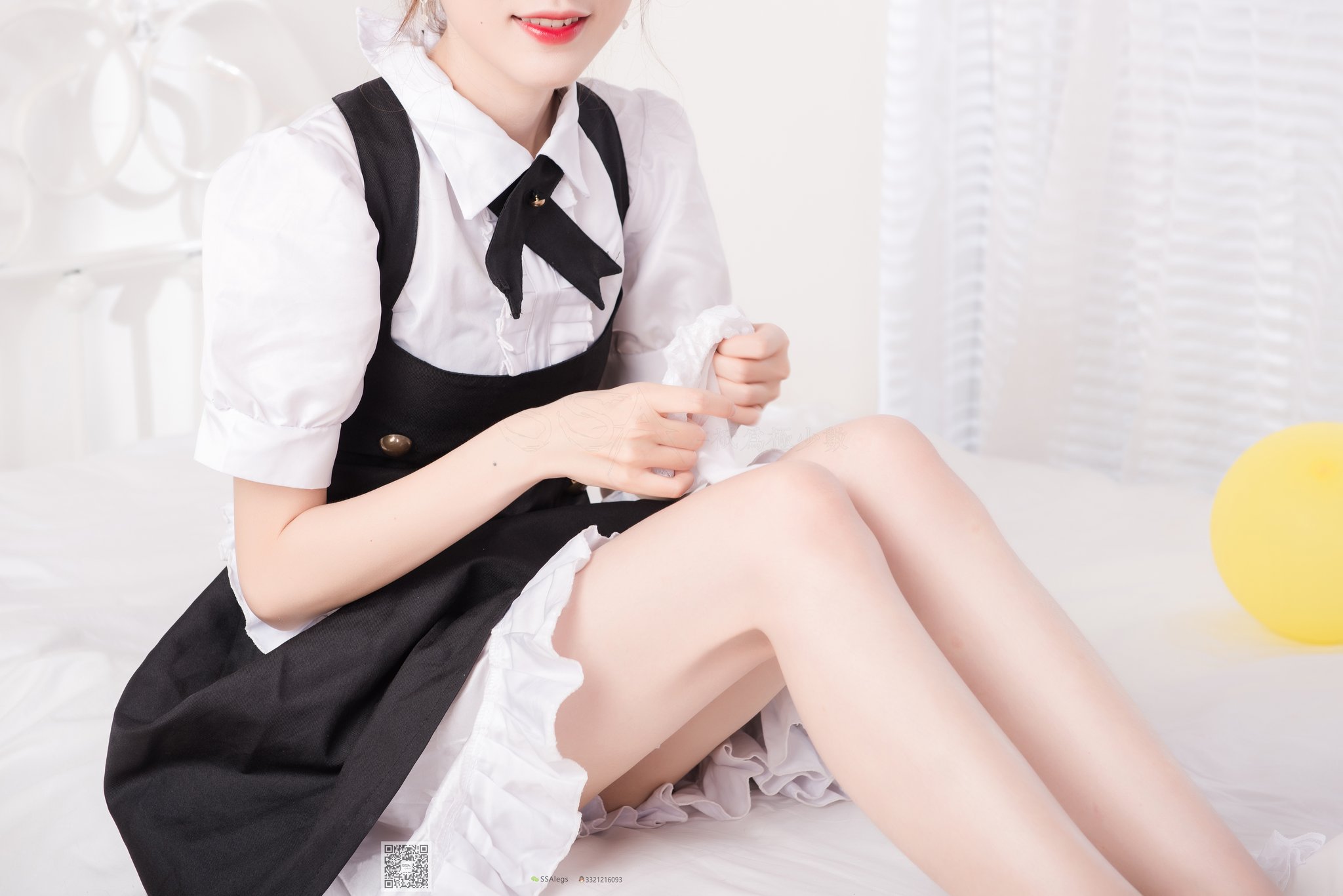 图片[3]-[SSA丝社]超清写真 NO.025 琪琪 甜美风女仆白色长筒丝袜[99P／0.99GB]-图宝宝