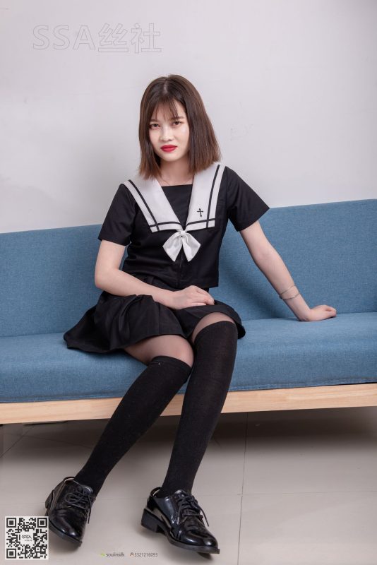 [SSA丝社]超清写真 NO.113 穗子 腿模穗子教你穿黑色系JK制服[156P／2.24GB]-图宝宝