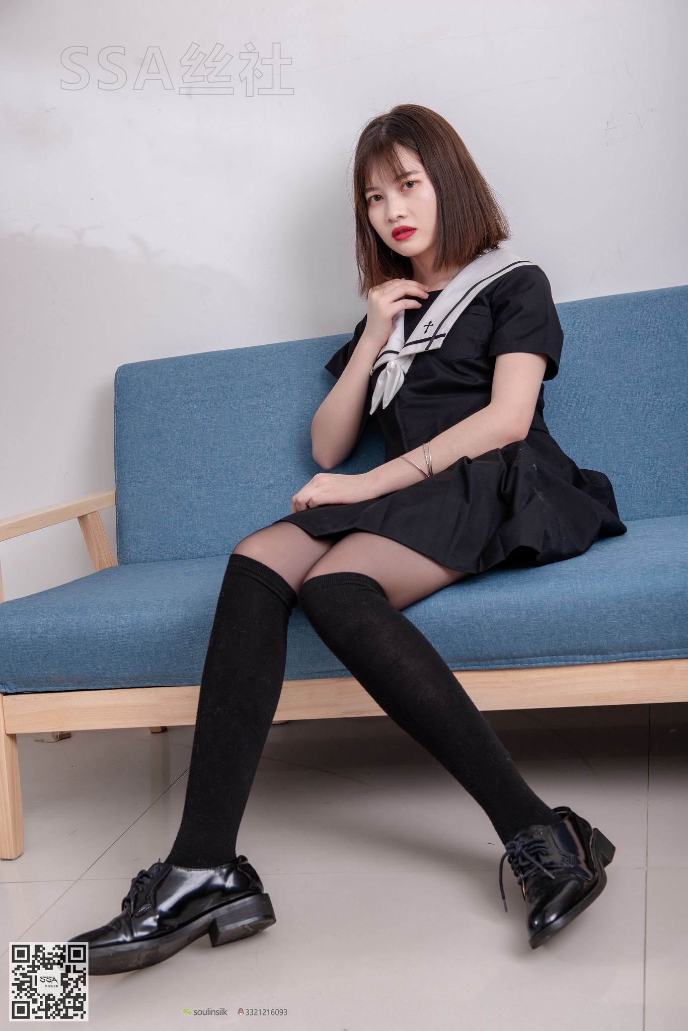 图片[3]-[SSA丝社]超清写真 NO.113 穗子 腿模穗子教你穿黑色系JK制服[156P／2.24GB]-图宝宝