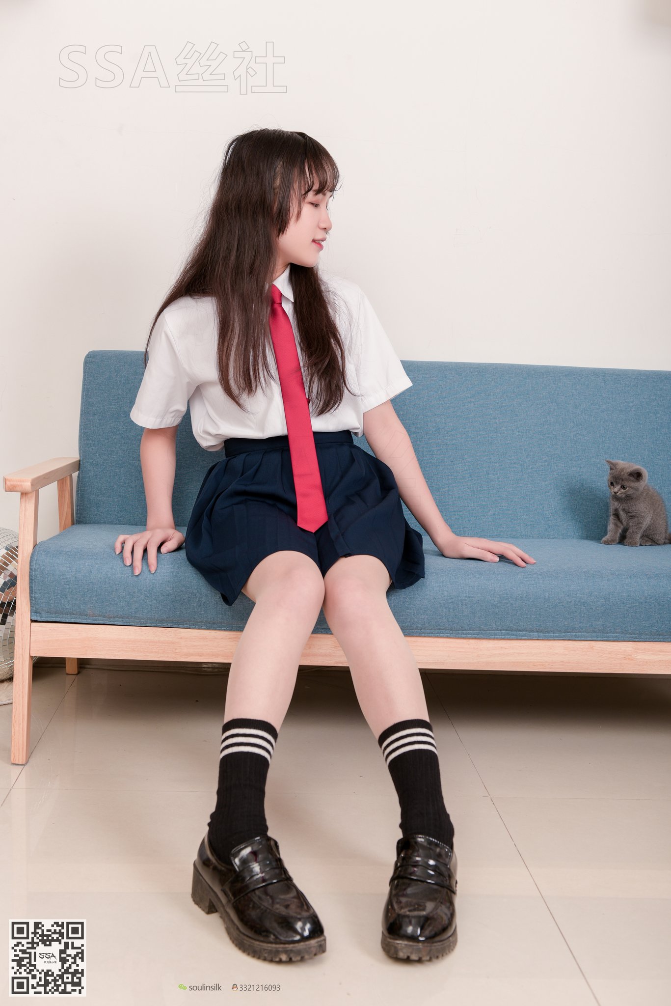 图片[1]-[SSA丝社]超清写真 NO.141 丹丹 JK制服黑色半膝袜肉丝穿搭示范[133P／2.09GB]-图宝宝