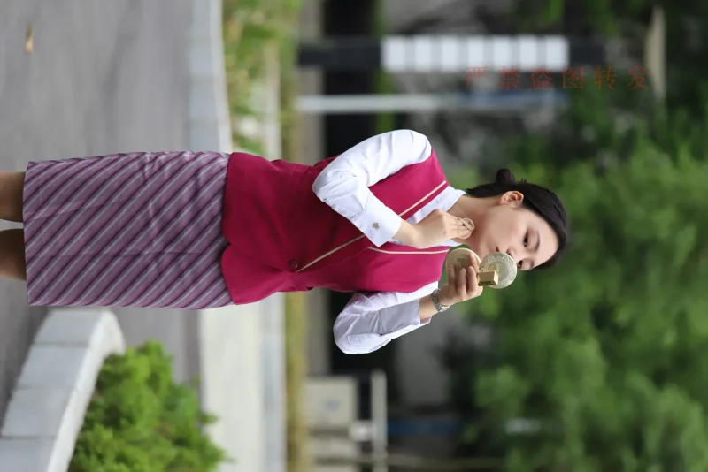 大西瓜爱牙膏-2018 5月活动 模特2（二） 空乘制服 [套图+视频]-图宝宝