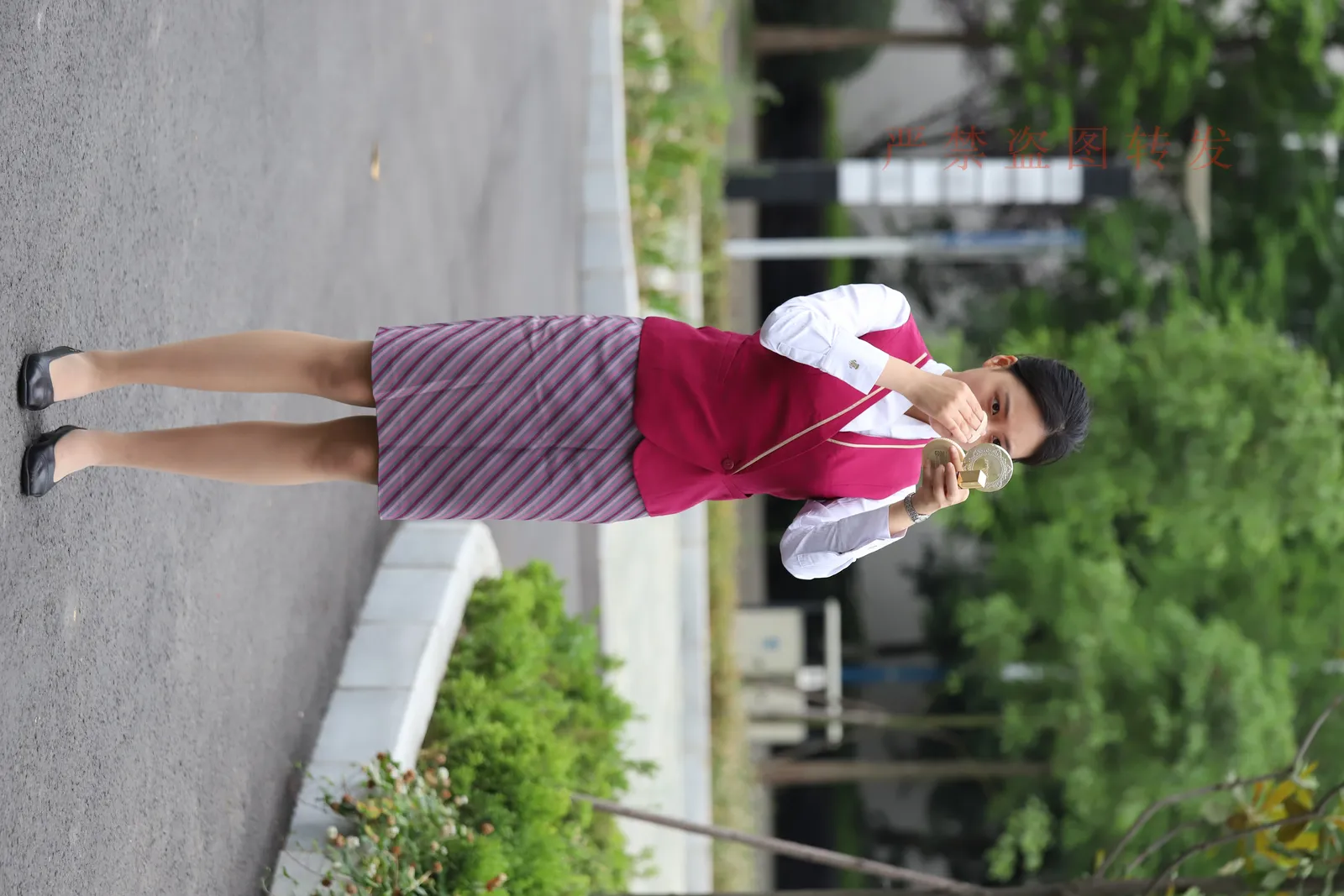 图片[2]-大西瓜爱牙膏-2018 5月活动 模特2（二） 空乘制服 [套图+视频]-图宝宝